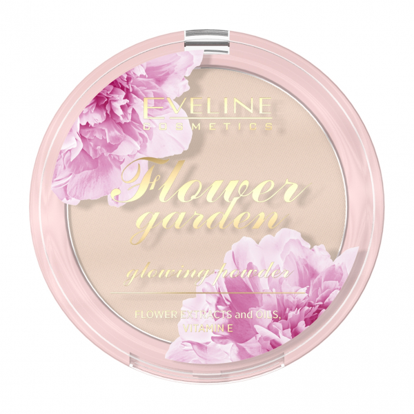 Eveline Flower Garden Glowing Powder&nbsp;Компактная пудра для лица с эффектом сияния