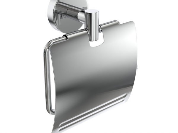 Держатель для туалетной бумаги Fora Long с крышкой металл хром (L015)