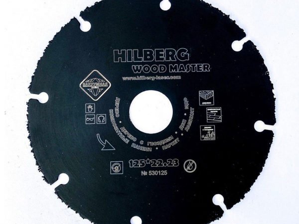Диск пильный универсальный для УШМ Hilberg 125х22,2х3 мм 8 зубьев
