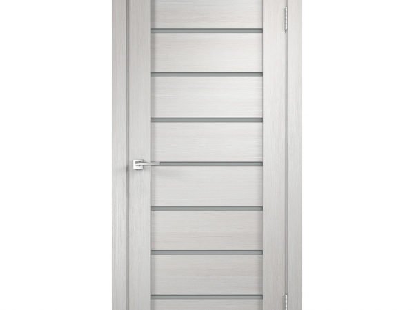 Дверное полотно VellDoris INTERI 11 лиственница белая со стеклом ламинированная финишпленка 800х2000 мм