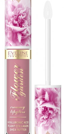 Eveline Flower Garden Creamy Lipgloss Кремовый блеск для губ с гиалуроновой кислотой и маслом ши | 01