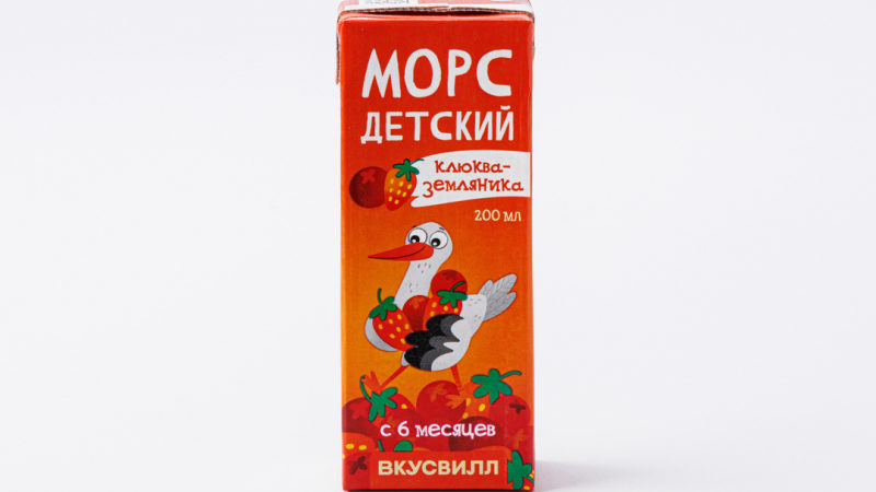 Морс детский клюква-земляника, 200 мл